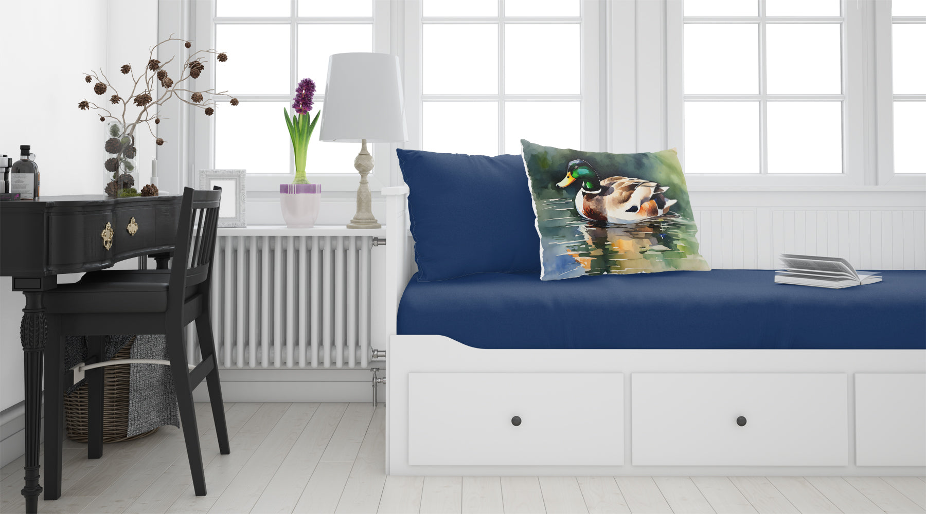 Mallard Duck Swimming Calm Water Standard Pillowcase Lightweight Super Soft Easy Care Decorative Artwork Pillowcase, Standard