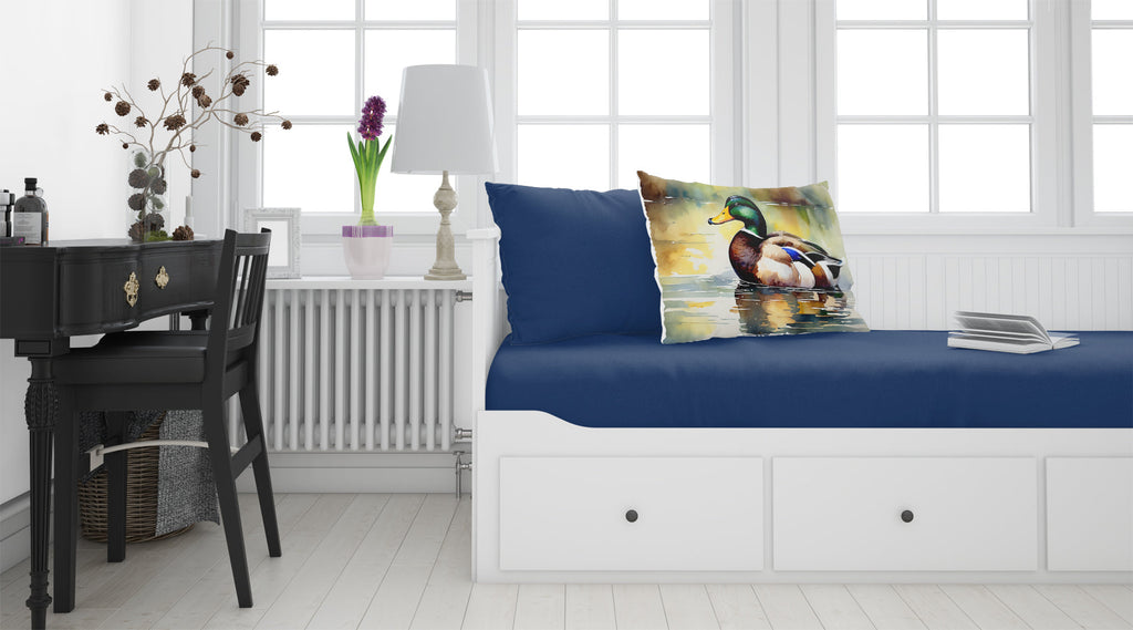 Mallard Duck Floating Pond Reflection Standard Pillowcase Lightweight Super Soft Easy Care Decorative Artwork Pillowcase, Standard