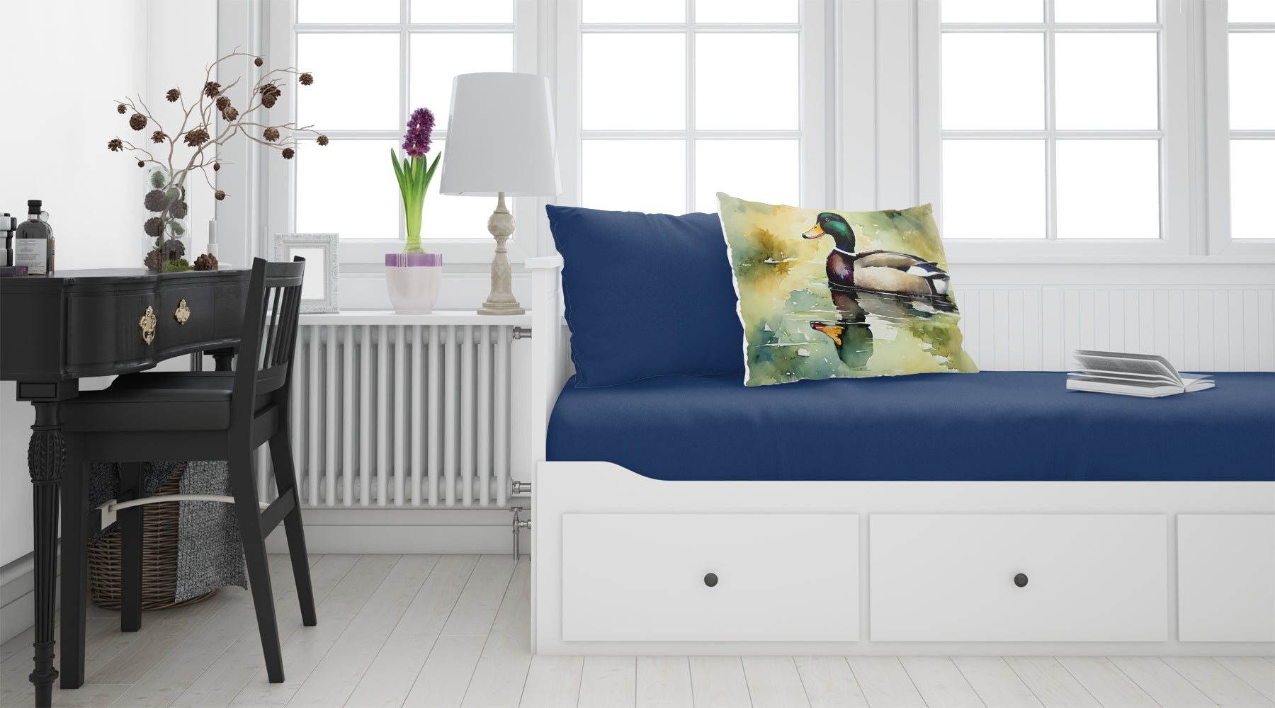 Mallard Duck Side Profile Standard Pillowcase Lightweight Super Soft Easy Care Decorative Artwork Pillowcase, Standard