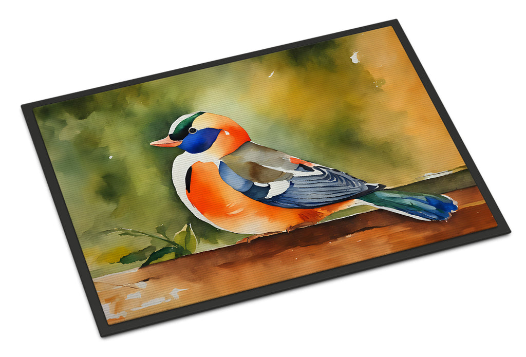 Mandarin Duck Doormat Indoor Outdoor 24H X 36W Front Door Mat Rugs for Entryway, Non Slip Washable Low Pile,