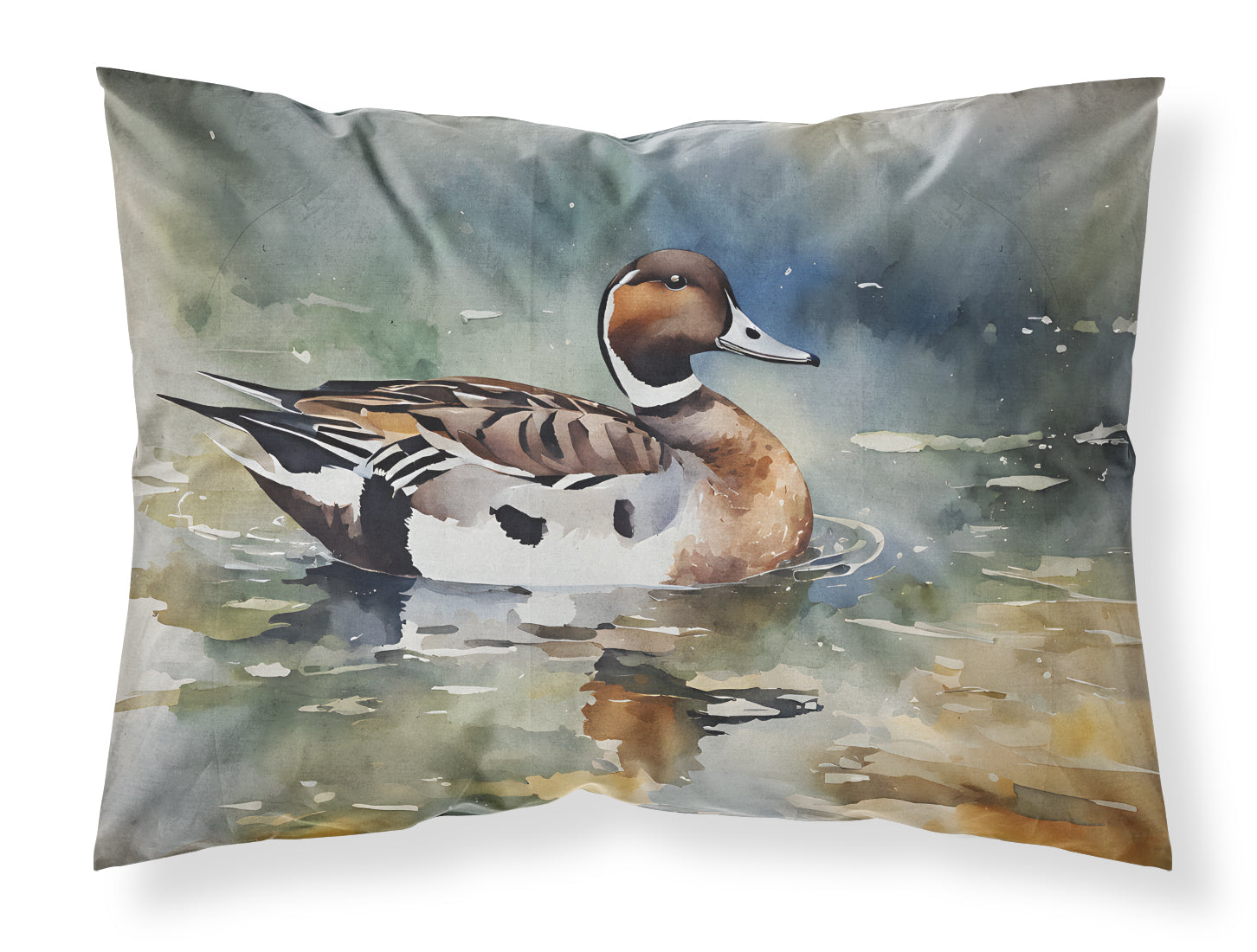 Northern Pintail Duck Swimming Standard Pillowcase Lightweight Super Soft Easy Care Decorative Artwork Pillowcase, Standard