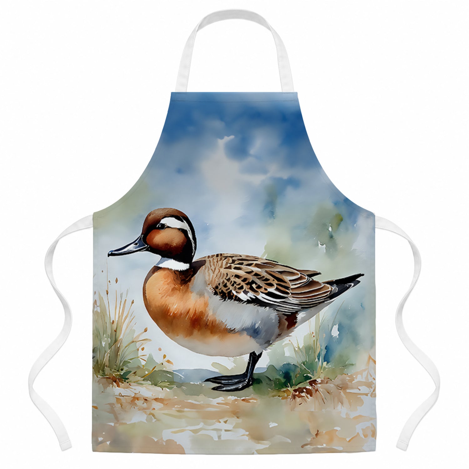 Northern Pintail Duck Standing Shore Apron Cooking Kitchen Server Baking Crafts Gardening for Adult Women Men, Unisex, Large, Multicolor