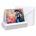 Peacock Portrait Colorful Greeting Cards Pack of 8 Blank Cards with Envelopes Whimsical A7 Size 5x7