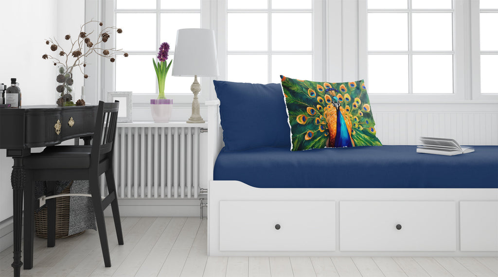 Peacock Full Feather Display Vibrant Standard Pillowcase Lightweight Super Soft Easy Care Decorative Artwork Pillowcase, Standard