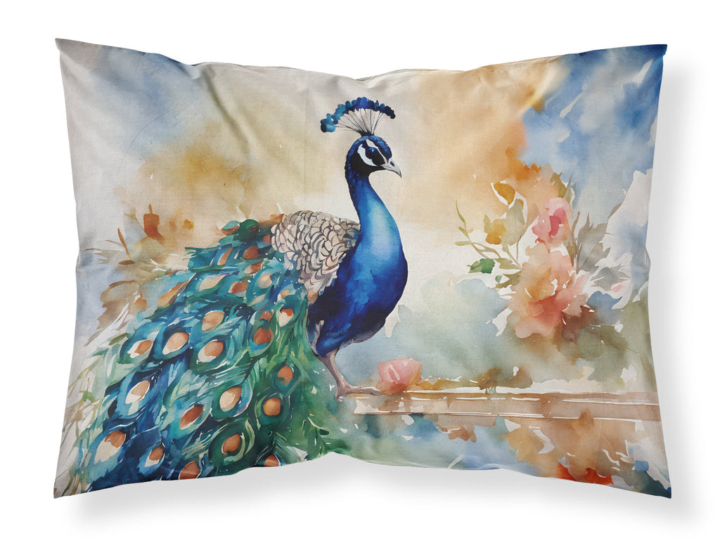 Peacock Tail Feathers Close View Standard Pillowcase Lightweight Super Soft Easy Care Decorative Artwork Pillowcase, Standard