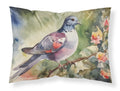 Pigeon Perched with Flowers Standard Pillowcase Lightweight Super Soft Easy Care Decorative Artwork Pillowcase, Standard