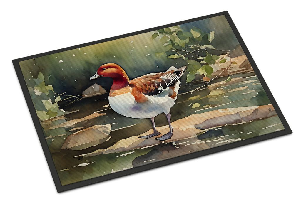 Redhead Duck Standing by Water Doormat Indoor Outdoor 24H X 36W Front Door Mat Rugs for Entryway, Non Slip Washable Low Pile,