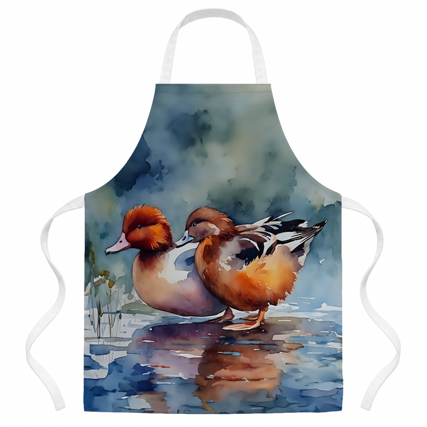 Redhead Duck Pair of Ducks Swimming Apron Cooking Kitchen Server Baking Crafts Gardening for Adult Women Men, Unisex, Large, Multicolor