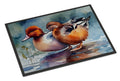Redhead Duck Pair of Ducks Swimming Doormat Indoor Outdoor 18H X 27W Front Door Mat Rugs for Entryway, Non Slip Washable