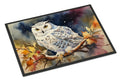 Snowy Owl with Autumn Leaves Doormat Indoor Outdoor 24H X 36W Front Door Mat Rugs for Entryway, Non Slip Washable Low Pile,