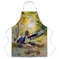 Wood Duck Taking Flight Watercolor Apron Cooking Kitchen Server Baking Crafts Gardening for Adult Women Men, Unisex, Large, Multicolor