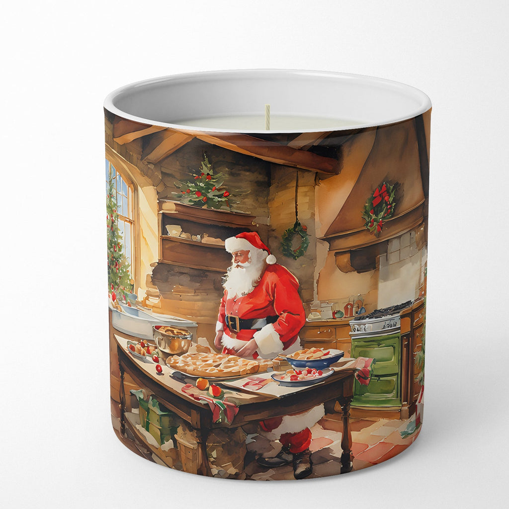 Cookies with Santa Claus Father Christmas Decorative Soy Candle Nature Soy Wax Essential Oil Home Decor Ideal for Bedroom Kitchen Bath Office Gift, 10 oz