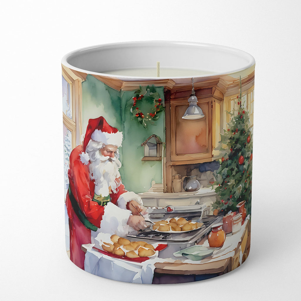 Cookies with Santa Claus Father Christmas Decorative Soy Candle Nature Soy Wax Essential Oil Home Decor Ideal for Bedroom Kitchen Bath Office Gift, 10 oz