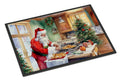 Cookies with Santa Claus Father Christmas Doormat Indoor Outdoor 24H X 36W Front Door Mat Rugs for Entryway, Non Slip Washable Low Pile,