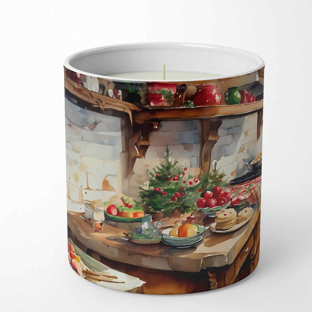 Cookies with Santa Claus Father Christmas Decorative Soy Candle Nature Soy Wax Essential Oil Home Decor Ideal for Bedroom Kitchen Bath Office Gift, 10 oz