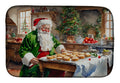 Cookies with Santa Claus Father Christmas Dish Drying Mat Absorbent Dish Drying Mat Pad for Kitchen Counter Dish Drainer Mat for Countertop, 14 x 21", Multicolor