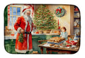 Cookies with Santa Claus Papa Noel Dish Drying Mat Absorbent Dish Drying Mat Pad for Kitchen Counter Dish Drainer Mat for Countertop, 14 x 21", Multicolor