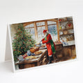 Cookies with Santa Claus Weihnachtsmann Greeting Cards Pack of 8 Blank Cards with Envelopes Whimsical A7 Size 5x7