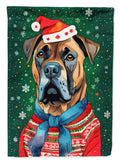 Cane Corso Christmas House Flag 28x40 Porch Sleeve Pole Decorative Outside Yard Banner Artwork Wall Hanging, Polyester