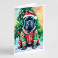 Cane Corso Christmas Greeting Cards Pack of 8 Blank Cards with Envelopes Whimsical A7 Size 5x7