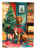 Chesapeake Bay Retriever Christmas House Flag 28x40 Porch Sleeve Pole Decorative Outside Yard Banner Artwork Wall Hanging, Polyester
