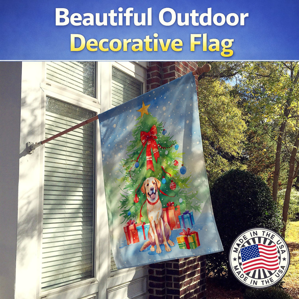 Chesapeake Bay Retriever Christmas House Flag 28x40 Porch Sleeve Pole Decorative Outside Yard Banner Artwork Wall Hanging, Polyester