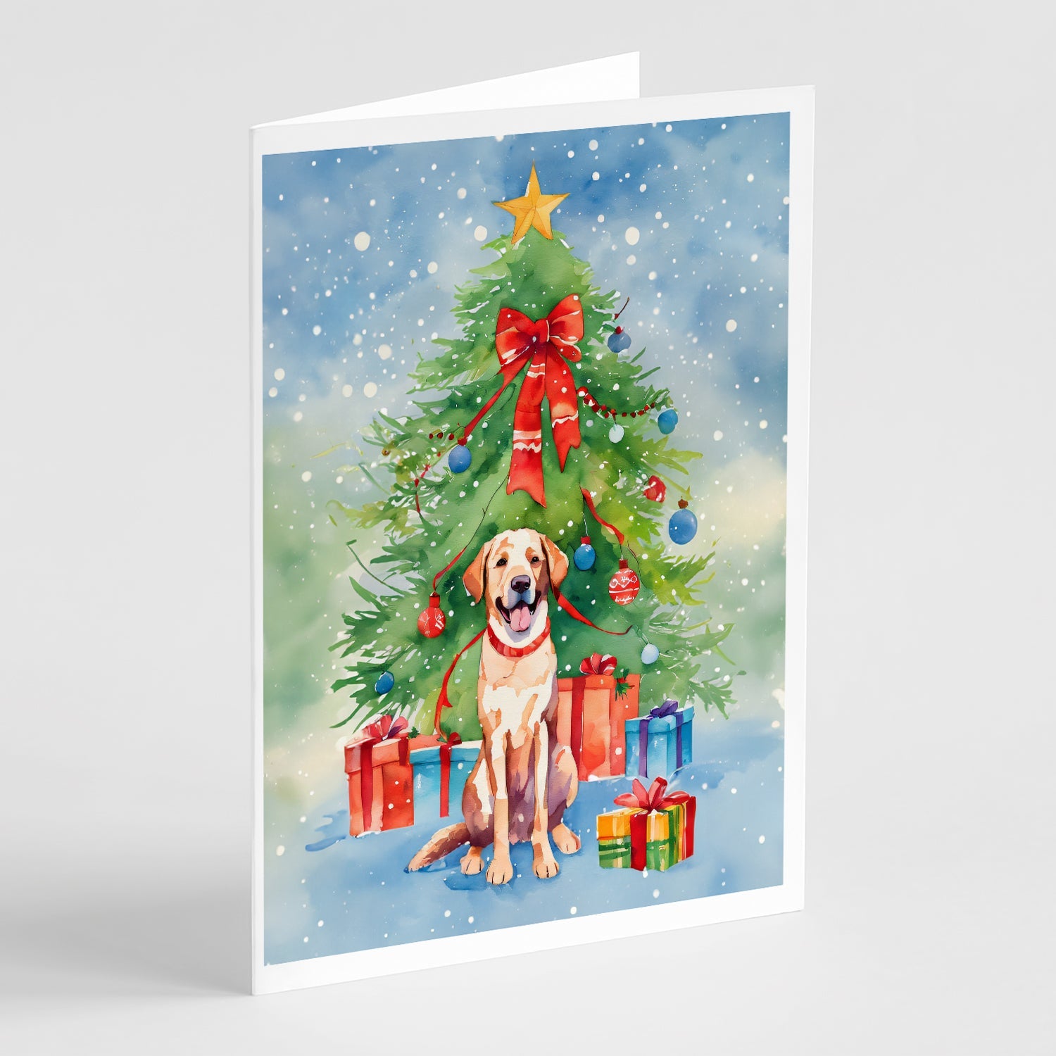 Chesapeake Bay Retriever Christmas Greeting Cards Pack of 8 Blank Cards with Envelopes Whimsical A7 Size 5x7