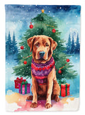 Chesapeake Bay Retriever Christmas House Flag 28x40 Porch Sleeve Pole Decorative Outside Yard Banner Artwork Wall Hanging, Polyester