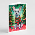 Chinese Crested Christmas Greeting Cards Pack of 8 Blank Cards with Envelopes Whimsical A7 Size 5x7