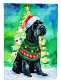 Giant Schnauzer Christmas House Flag 28x40 Porch Sleeve Pole Decorative Outside Yard Banner Artwork Wall Hanging, Polyester