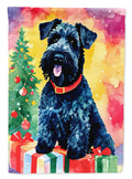 Kerry Blue Terrier Christmas House Flag 28x40 Porch Sleeve Pole Decorative Outside Yard Banner Artwork Wall Hanging, Polyester