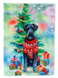Kerry Blue Terrier Christmas House Flag 28x40 Porch Sleeve Pole Decorative Outside Yard Banner Artwork Wall Hanging, Polyester