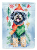 Puli Christmas House Flag 28x40 Porch Sleeve Pole Decorative Outside Yard Banner Artwork Wall Hanging, Polyester