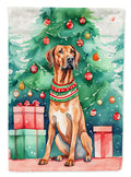 Rhodesian Ridgeback Christmas House Flag 28x40 Porch Sleeve Pole Decorative Outside Yard Banner Artwork Wall Hanging, Polyester