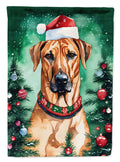 Rhodesian Ridgeback Christmas House Flag 28x40 Porch Sleeve Pole Decorative Outside Yard Banner Artwork Wall Hanging, Polyester