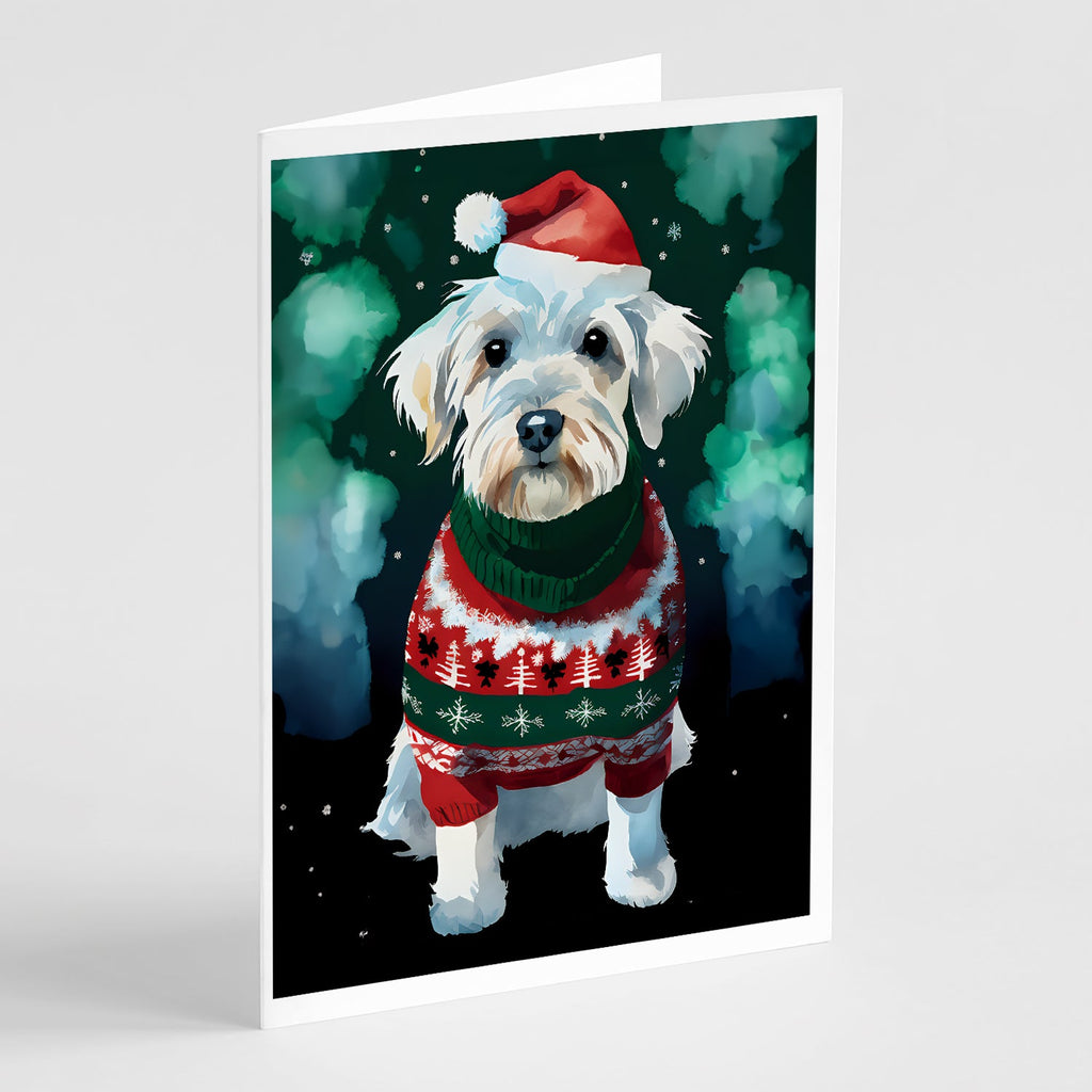 Sealyham Terrier Christmas Greeting Cards Pack of 8 Blank Cards with Envelopes Whimsical A7 Size 5x7
