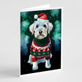 Sealyham Terrier Christmas Greeting Cards Pack of 8 Blank Cards with Envelopes Whimsical A7 Size 5x7