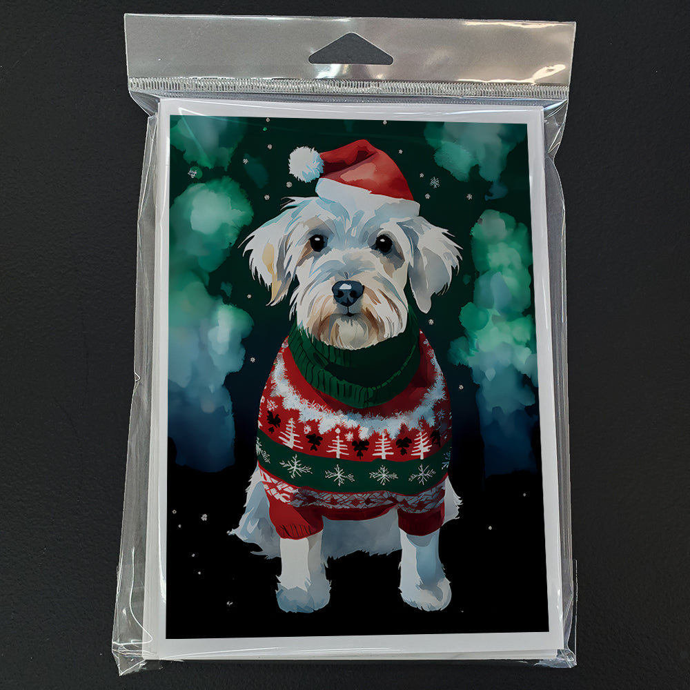 Sealyham Terrier Christmas Greeting Cards Pack of 8 Blank Cards with Envelopes Whimsical A7 Size 5x7