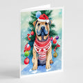 Shar Pei Christmas Greeting Cards Pack of 8 Blank Cards with Envelopes Whimsical A7 Size 5x7