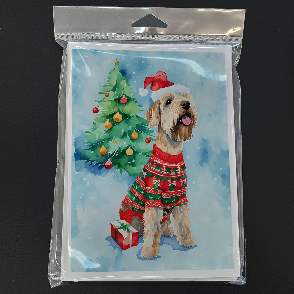 Wheaten Terrier Christmas Greeting Cards Pack of 8 Blank Cards with Envelopes Whimsical A7 Size 5x7