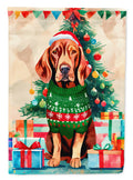 Vizsla Christmas House Flag 28x40 Porch Sleeve Pole Decorative Outside Yard Banner Artwork Wall Hanging, Polyester