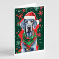 Weimaraner Christmas Greeting Cards Pack of 8 Blank Cards with Envelopes Whimsical A7 Size 5x7