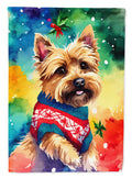 Yorkshire Terrier Yorkie Christmas House Flag 28x40 Porch Sleeve Pole Decorative Outside Yard Banner Artwork Wall Hanging, Polyester