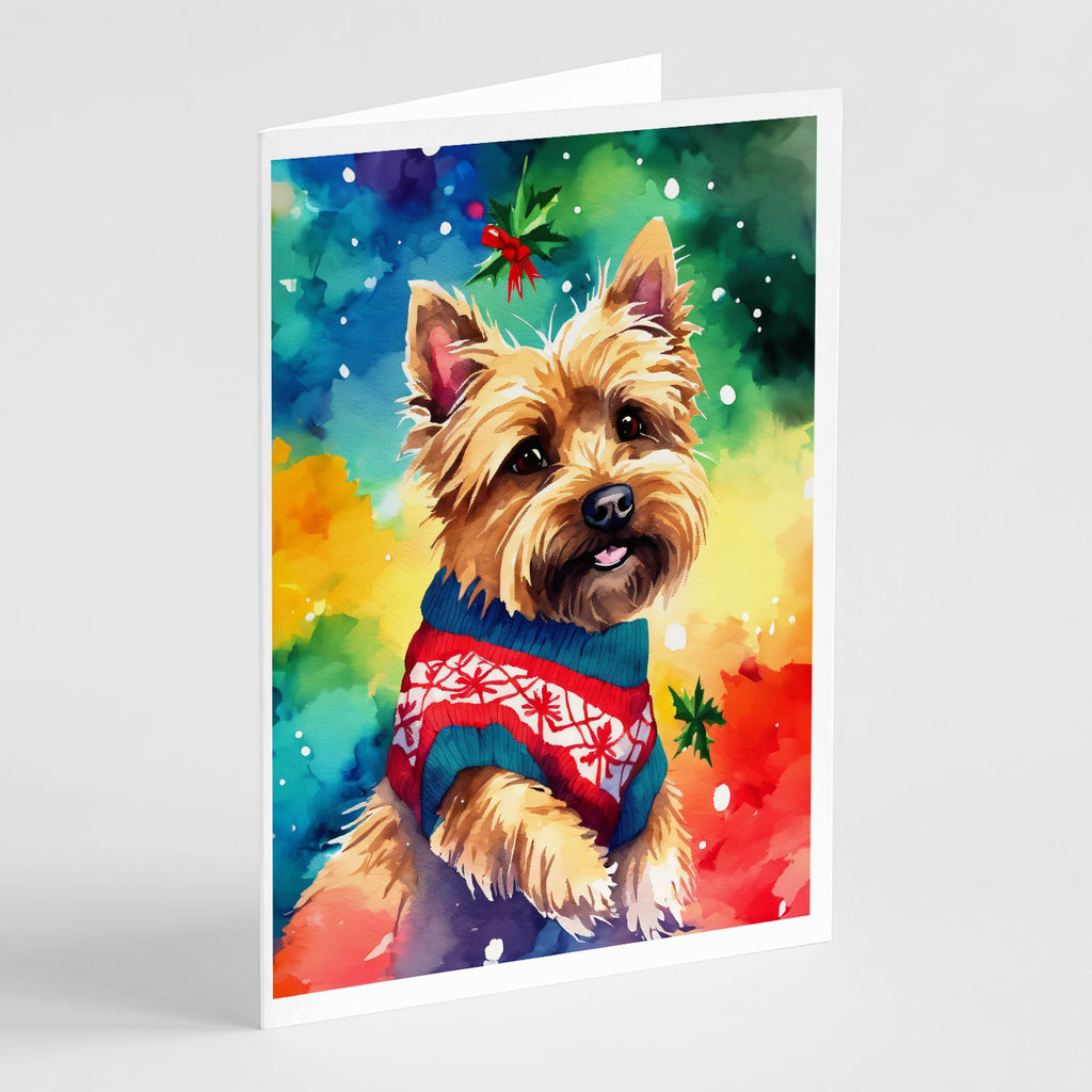 Yorkshire Terrier Yorkie Christmas Greeting Cards Pack of 8 Blank Cards with Envelopes Whimsical A7 Size 5x7