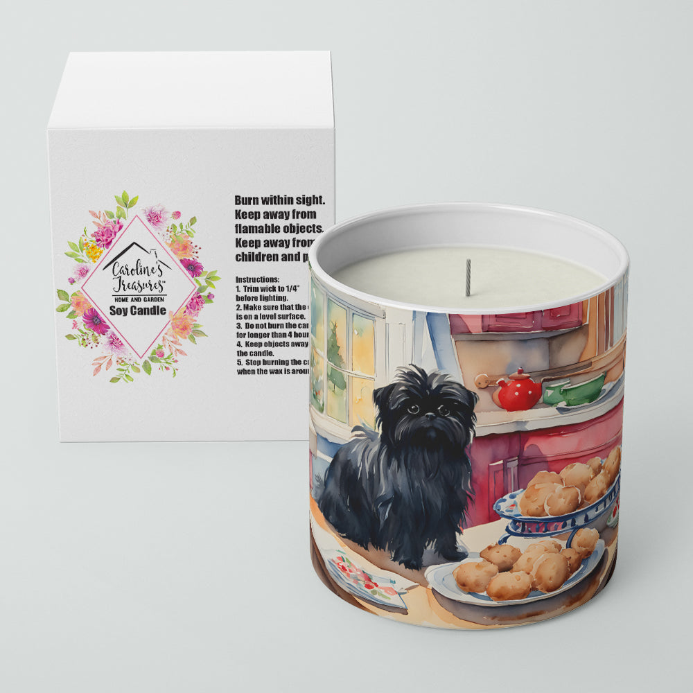 Affenpinscher Christmas Cookies Decorative Soy Candle Nature Soy Wax Essential Oil Home Decor Ideal for Bedroom Kitchen Bath Office Gift, 10 oz