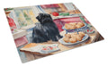 Affenpinscher Christmas Cookies Cutting Board Tempered Glass Kitchen Cutting Surface, Heat Resistant Chopping, Non-Slip Feet, Food Prep & Serving