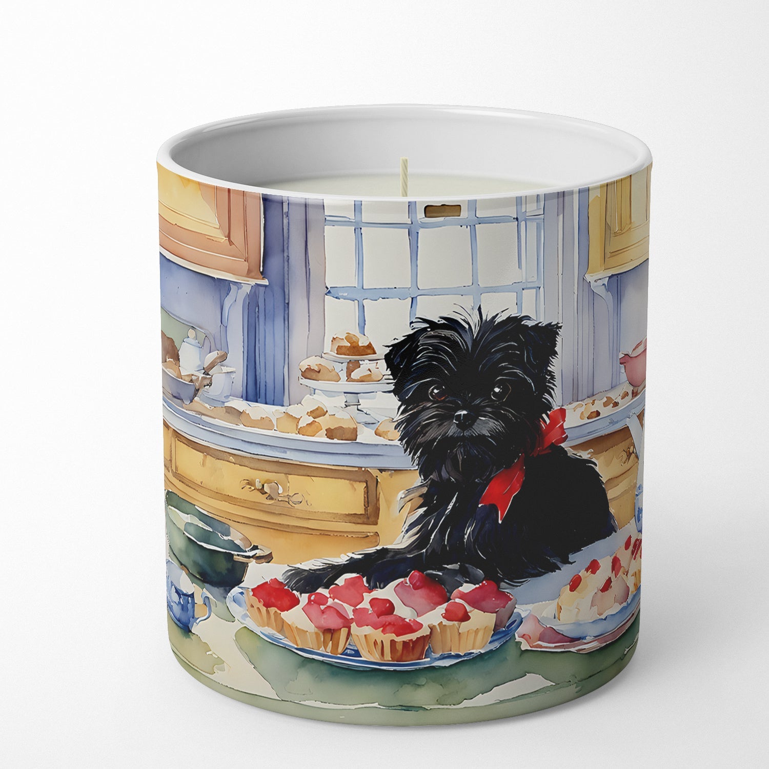 Affenpinscher Christmas Cookies Decorative Soy Candle Nature Soy Wax Essential Oil Home Decor Ideal for Bedroom Kitchen Bath Office Gift, 10 oz