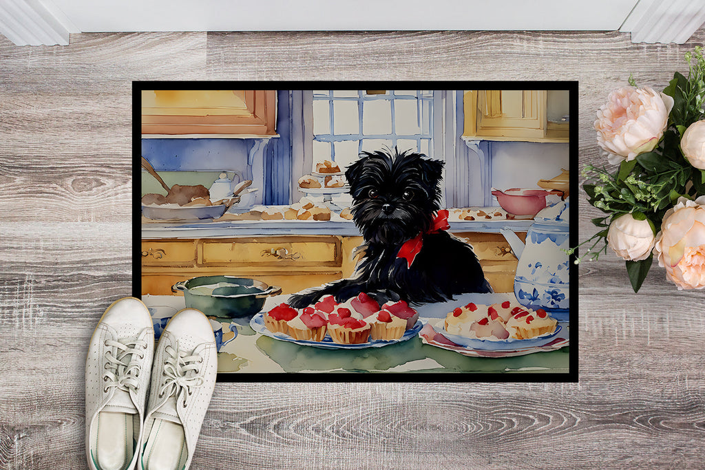 Affenpinscher Christmas Cookies Doormat Indoor Outdoor 24H X 36W Front Door Mat Rugs for Entryway, Non Slip Washable Low Pile,