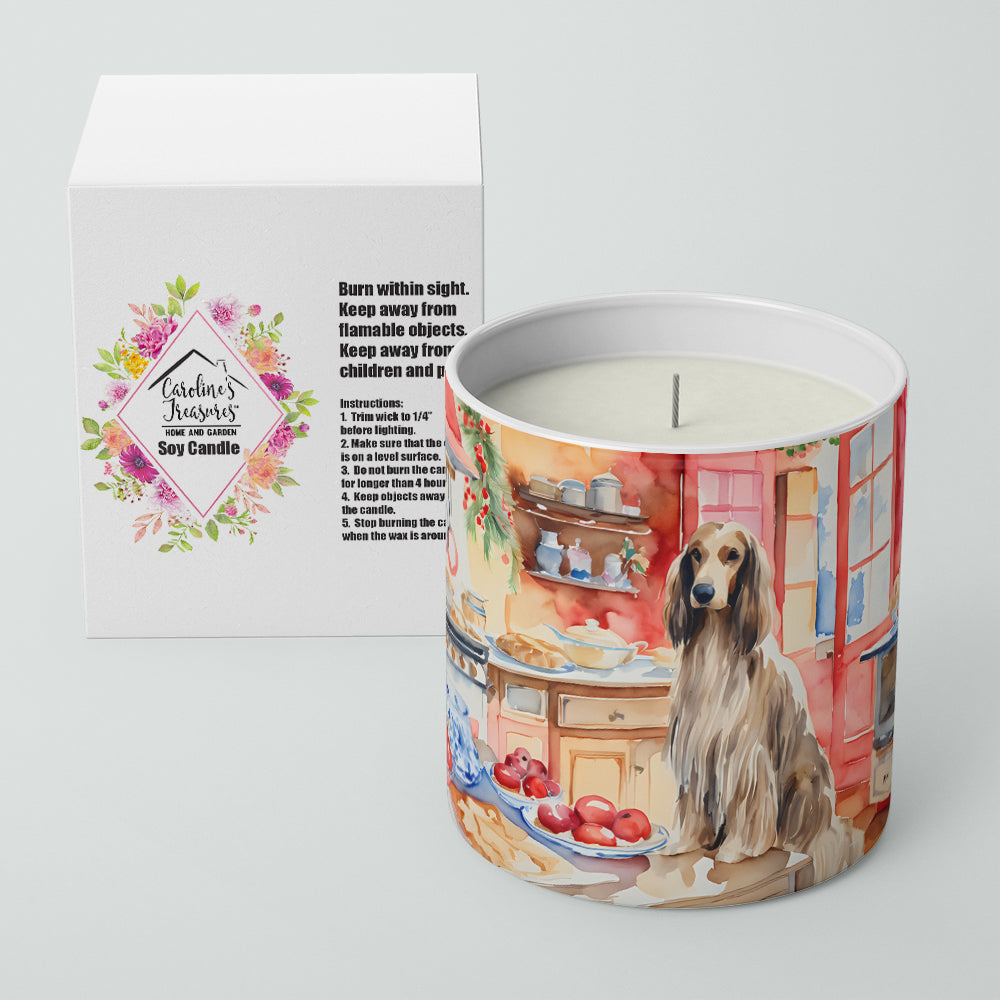 Afghan Hound Christmas Cookies Decorative Soy Candle Nature Soy Wax Essential Oil Home Decor Ideal for Bedroom Kitchen Bath Office Gift, 10 oz