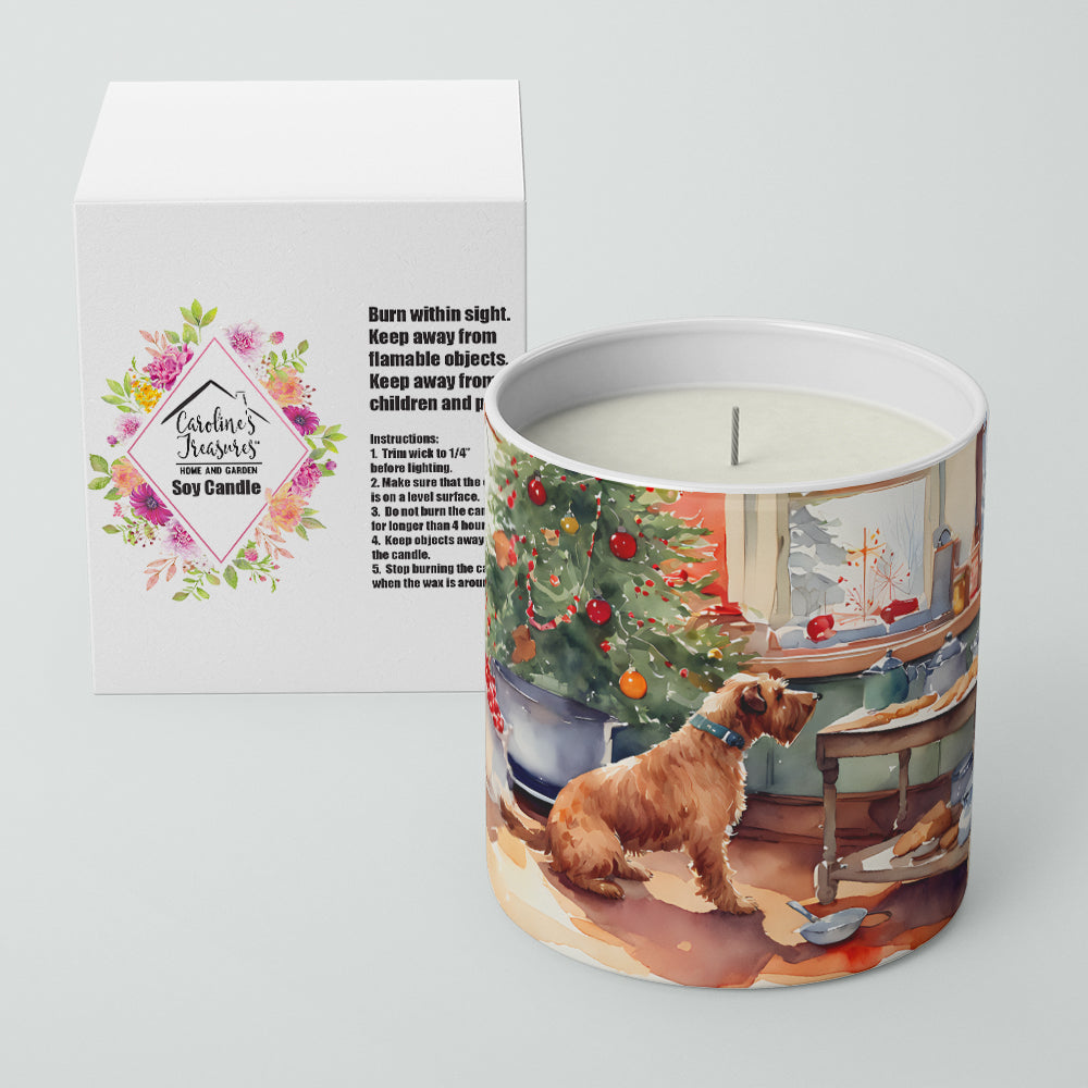 Airedale Terrier Christmas Cookies Decorative Soy Candle Nature Soy Wax Essential Oil Home Decor Ideal for Bedroom Kitchen Bath Office Gift, 10 oz